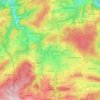 Lierneux topographic map, elevation, relief