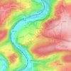 Tilff topographic map, elevation, relief
