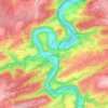 Esneux topographic map, elevation, relief