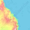 Coral Sea Islands topographic map, elevation, relief