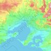 Melbourne topographic map, elevation, relief