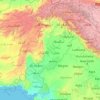 Pakistan topographic map, elevation, relief