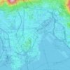 Kowloon topographic map, elevation, relief