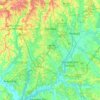 Curitiba topographic map, elevation, relief