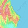 Baunei topographic map, elevation, relief
