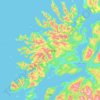 Senja topographic map, elevation, relief