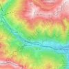 Val di Susa topographic map, elevation, relief