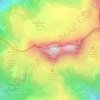 Tre Cime di Lavaredo topographic map, elevation, relief